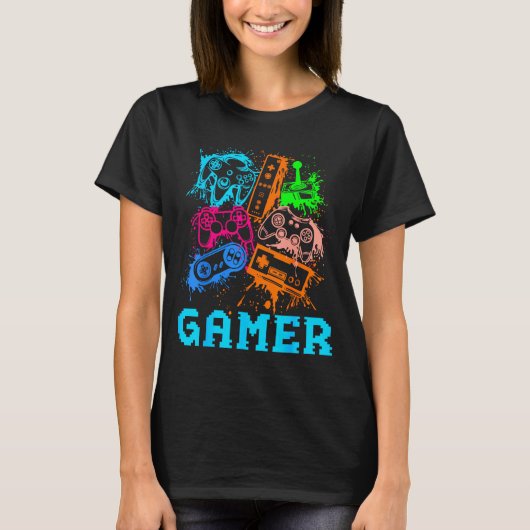 Video Game Console Controllers Clic Gamer Lover Co T-Shirt (Vorderseite)