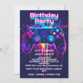 Video Game Controller Birthday Party Invitations Einladung (Vorderseite)