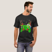 Video Game Controller Christmas Lights Gamer T-Shirt (Vorne ganz)