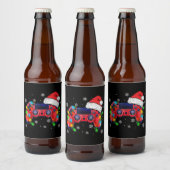 Video Game Controller Christmas Santa Hat Gamer Bo Bierflaschenetikett (Flaschen)