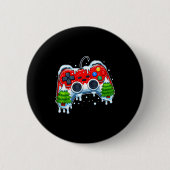 Video Game Controller Christmas Santa Hat Gamer Bo Button (Vorderseite)