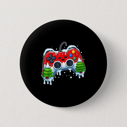Video Game Controller Christmas Santa Hat Gamer Bo Button (Vorderseite)