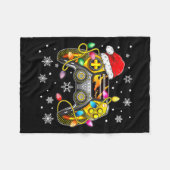 Video Game Controller Christmas Santa Hat Gamer Bo Fleecedecke (Vorderseite (Horizontal))