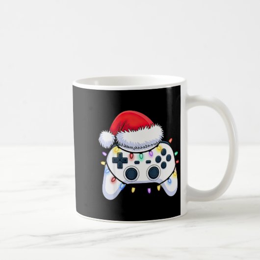 Video Game Controller Christmas Santa Hat Gamer Bo Kaffeetasse (Rechts)