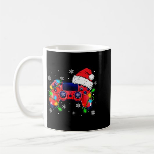 Video Game Controller Christmas Santa Hat Gamer Bo Kaffeetasse (Links)