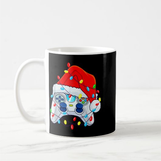 Video Game Controller Christmas Santa Hat Gamer Bo Kaffeetasse (Links)