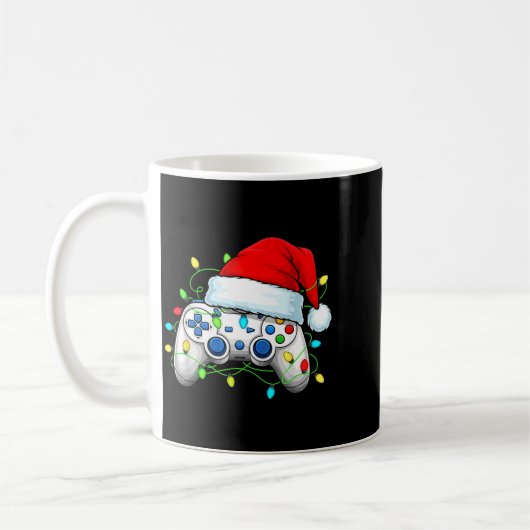 Video Game Controller Christmas Santa Hat Gamer Bo Kaffeetasse (Links)