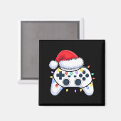 Video Game Controller Christmas Santa Hat Gamer Bo Magnet (Vorderseite/Rückseite)