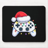 Video Game Controller Christmas Santa Hat Gamer Bo Mousepad (Vorne)