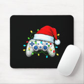 Video Game Controller Christmas Santa Hat Gamer Bo Mousepad (Mit Mouse)