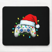 Video Game Controller Christmas Santa Hat Gamer Bo Mousepad (Vorne)