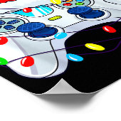 Video Game Controller Christmas Santa Hat Gamer Bo Poster (Ecke)