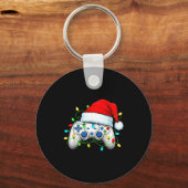 Video Game Controller Christmas Santa Hat Gamer Bo Schlüsselanhänger (Vorderseite)