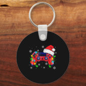 Video Game Controller Christmas Santa Hat Gamer Bo Schlüsselanhänger (Vorderseite)