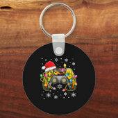 Video Game Controller Christmas Santa Hat Gamer Bo Schlüsselanhänger (Vorderseite)