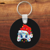 Video Game Controller Christmas Santa Hat Gamer Bo Schlüsselanhänger (Vorderseite)