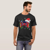Video Game Controller Christmas Santa Hat Gamer Bo T-Shirt (Vorne ganz)