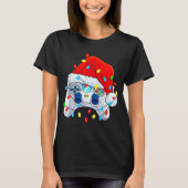 Video Game Controller Christmas Santa Hat Gamer Bo T-Shirt (Vorderseite)