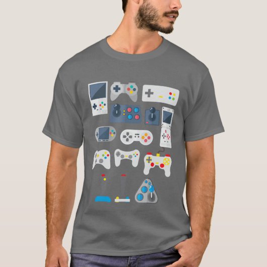 Video Game Controller Console Handheld Gaming Game T-Shirt (Vorderseite)