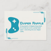 Video Game Controller Diaper Raffle Baby Dusche Begleitkarte (Vorderseite)