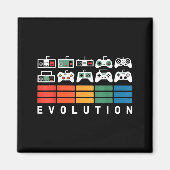 Video Game Controller Evolution 80s 90s Retro Gami Magnet (Vorne)