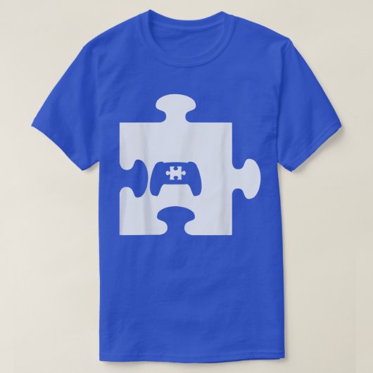 Video Game Controller Game Puzzle Autism Awareness T-Shirt (Design vorne)