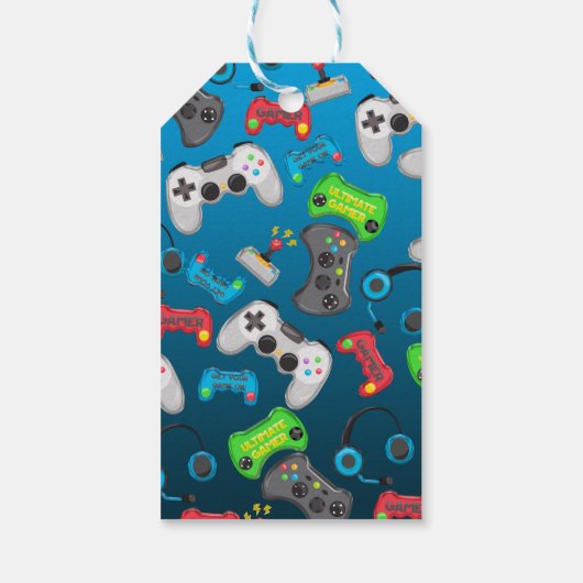 Video Game Controller Gamer Birthday Party - Gefal Geschenkanhänger (Rückseite)