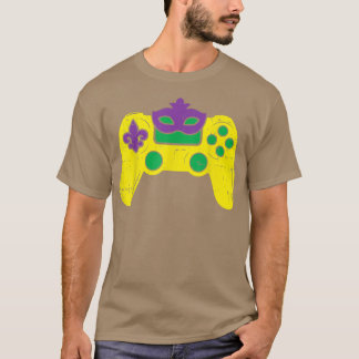 Video Game Controller Gamer ESports Mardi Gras Boy T-Shirt