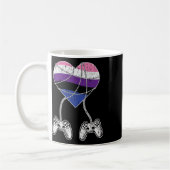 Video-Game-Controller Gender-Fluid-Pride Gaming LG Kaffeetasse (Links)