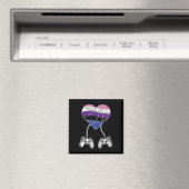Video-Game-Controller Gender-Fluid-Pride Gaming LG Magnet (In Situ (Geschirrspüler))
