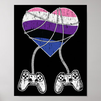 Video-Game-Controller Gender-Fluid-Pride Gaming LG Poster