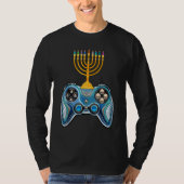 Video Game Controller Hanukkah 2022 Menorah Candle T-Shirt (Vorderseite)