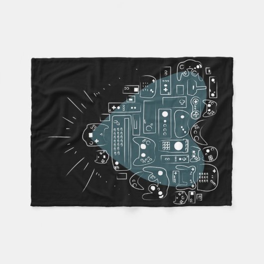 Video Game Controller Herz T Shirt für Gamer und Fleecedecke (Vorderseite (Horizontal))
