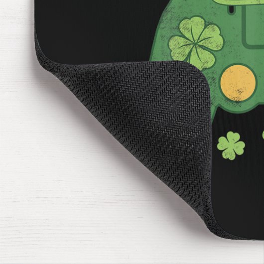 Video Game Controller Irish Gamer Boys Happy St Pa Mousepad (Ecke)