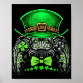Video Game Controller Irish Gamer Boys St Patricks Poster (Vorne)