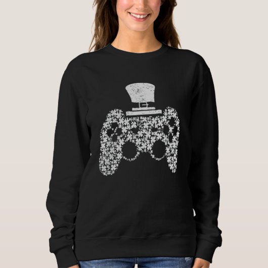 Video Game Controller Irish Gamer Boys St Patricks Sweatshirt (Vorderseite)