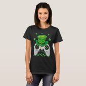 Video Game Controller Irish Gamer Boys St Patricks T-Shirt (Vorne ganz)