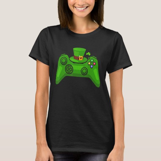Video Game Controller Irish Gamer Boys St Patricks T-Shirt (Vorderseite)