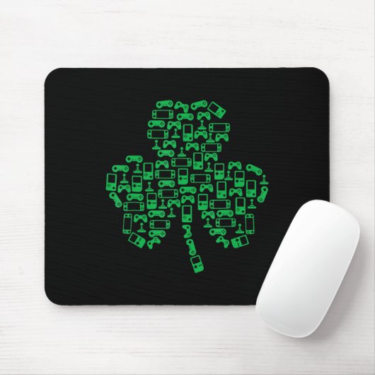 Video Game Controller Kleeblatt Irish Gamer St Pat Mousepad (Mit Mouse)