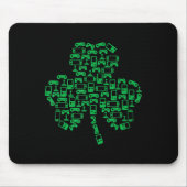 Video Game Controller Kleeblatt Irish Gamer St Pat Mousepad (Vorne)