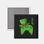 Video-Game-Controller-Kleeblatt St Patricks Day Ga Magnet (Vorderseite/Rückseite)
