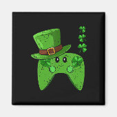 Video-Game-Controller-Kleeblatt St Patricks Day Ga Magnet (Vorne)