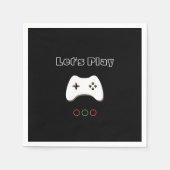 Video Game Controller, Let's Play, Red & Green Art Serviette (Vorderseite)