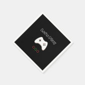 Video Game Controller, Let's Play, Red & Green Art Serviette (Ecke)