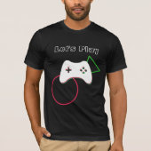 Video Game Controller, Let's Play, Red & Green Art T-Shirt (Vorderseite)