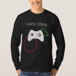 Video Game Controller, Let's Play, Red & Green Art T-Shirt