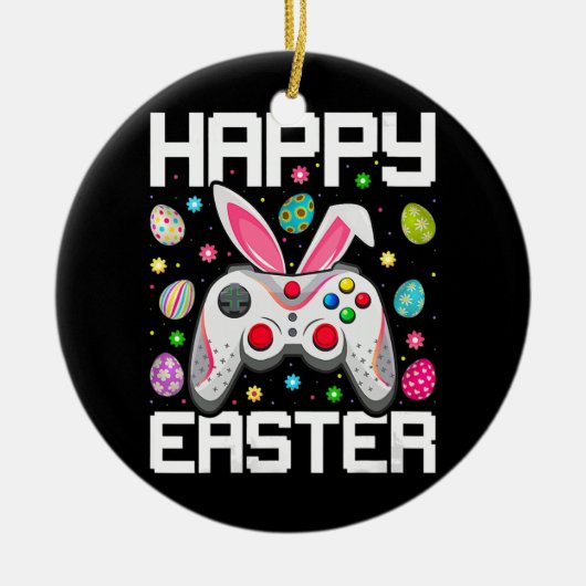 Video Game Controller Ostereier Bunny Gamer Keramik Ornament (Vorne)