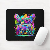 Video Game Controller Paint Tropfen Farbige Gamer Mousepad (Mit Mouse)