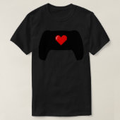Video Game Controller Piel Heart Gamer Valentine's T-Shirt (Design vorne)