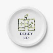 Video Game Controller Ready Up Gamer Pappteller (Vorderseite)